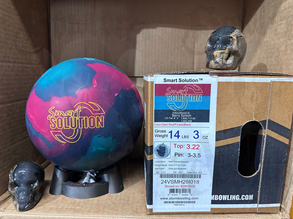Storm Smart Solution 14 lbs - Bowlers Asylum - World Elite Bowling - SRGBBFS - Storm Bowling - Roto Grip Bowling - 900 Global Bowling - Motiv Bowling - Track Bowling - Brunswick Bowling - Radical Bowling - Ebonite Bowling - DV8 Bowling - Columbia 300 Bowling - Hammer Bowling