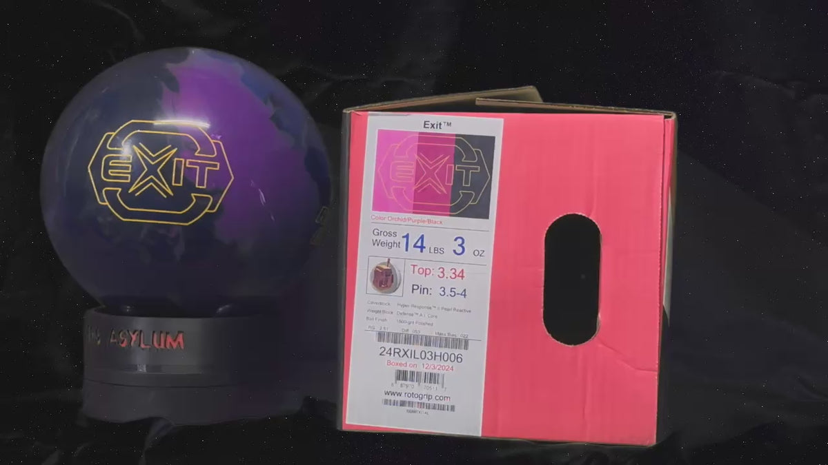 Roto Grip Exit 14 lbs - Bowlers Asylum - World Elite Bowling - SRGBBFS - Storm Bowling - Roto Grip Bowling - 900 Global Bowling - Motiv Bowling - Track Bowling - Brunswick Bowling - Radical Bowling - Ebonite Bowling - DV8 Bowling - Columbia 300 Bowling - Hammer Bowling