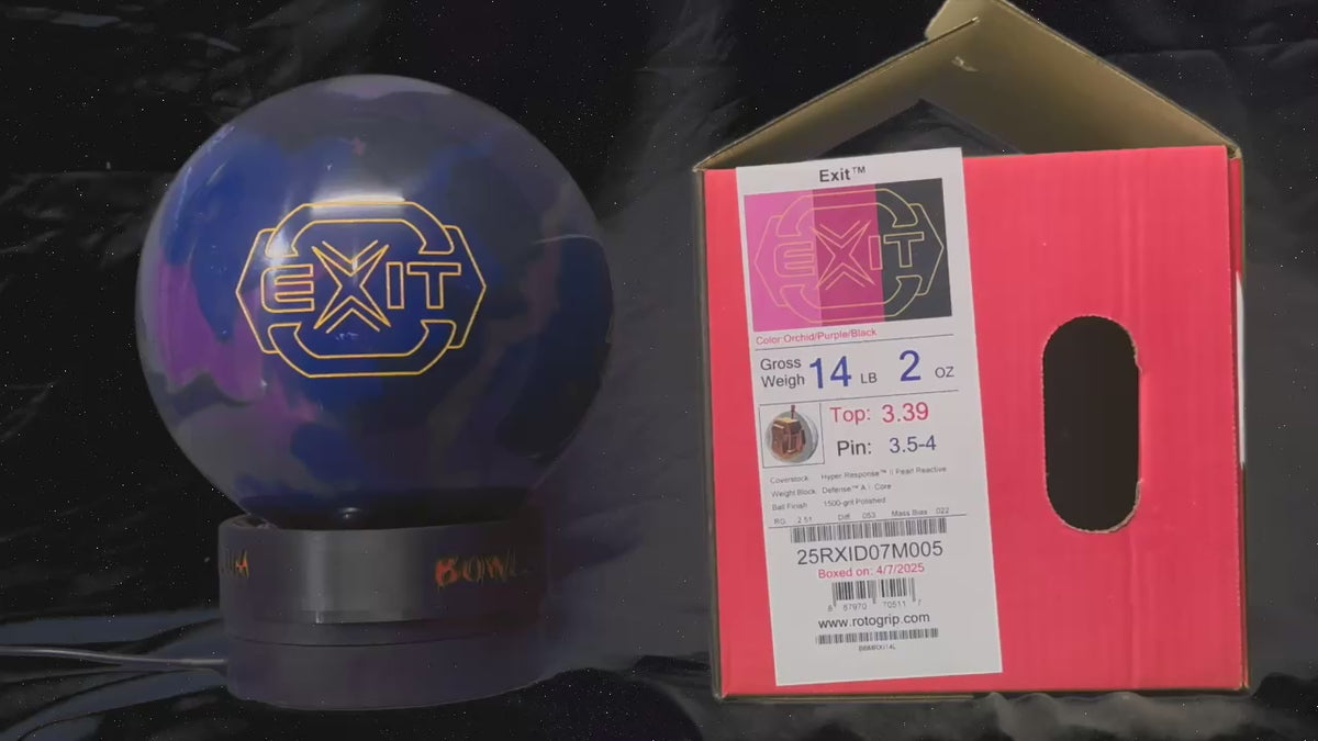 Roto Grip Exit 14 lbs - Bowlers Asylum - World Elite Bowling - SRGBBFS - Storm Bowling - Roto Grip Bowling - 900 Global Bowling - Motiv Bowling - Track Bowling - Brunswick Bowling - Radical Bowling - Ebonite Bowling - DV8 Bowling - Columbia 300 Bowling - Hammer Bowling