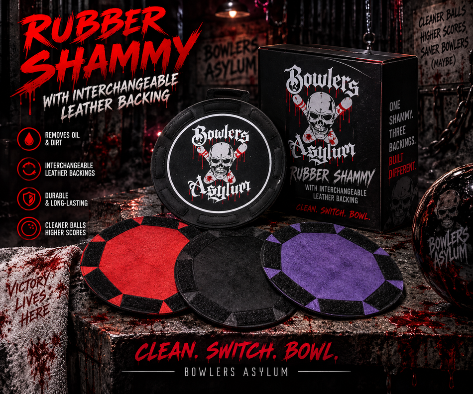 Asylum Rubber Shammy Interchangeable System - Bowlers Asylum - World Elite Bowling - SRGBBFS - Storm Bowling - Roto Grip Bowling - 900 Global Bowling - Motiv Bowling - Track Bowling - Brunswick Bowling - Radical Bowling - Ebonite Bowling - DV8 Bowling - Columbia 300 Bowling - Hammer Bowling