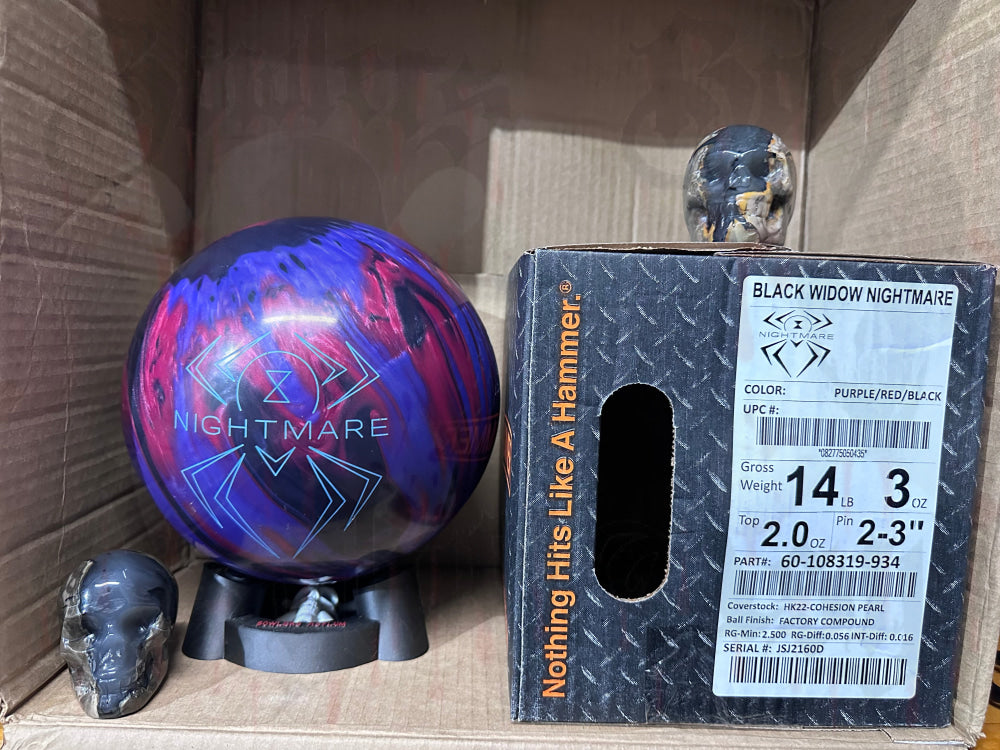 Hammer Black Widow Nightmare 14 lbs - Bowlers Asylum - World Elite Bowling - SRGBBFS - Storm Bowling - Roto Grip Bowling - 900 Global Bowling - Motiv Bowling - Track Bowling - Brunswick Bowling - Radical Bowling - Ebonite Bowling - DV8 Bowling - Columbia 300 Bowling - Hammer Bowling