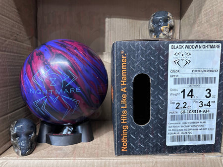 Hammer Black Widow Nightmare 14 lbs - Bowlers Asylum - World Elite Bowling - SRGBBFS - Storm Bowling - Roto Grip Bowling - 900 Global Bowling - Motiv Bowling - Track Bowling - Brunswick Bowling - Radical Bowling - Ebonite Bowling - DV8 Bowling - Columbia 300 Bowling - Hammer Bowling