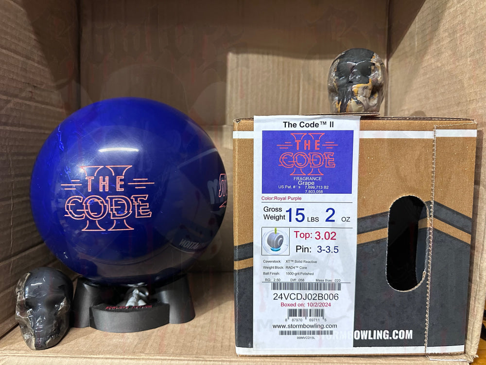 Storm The Code II 15 lbs - Bowlers Asylum - World Elite Bowling - SRGBBFS - Storm Bowling - Roto Grip Bowling - 900 Global Bowling - Motiv Bowling - Track Bowling - Brunswick Bowling - Radical Bowling - Ebonite Bowling - DV8 Bowling - Columbia 300 Bowling - Hammer Bowling