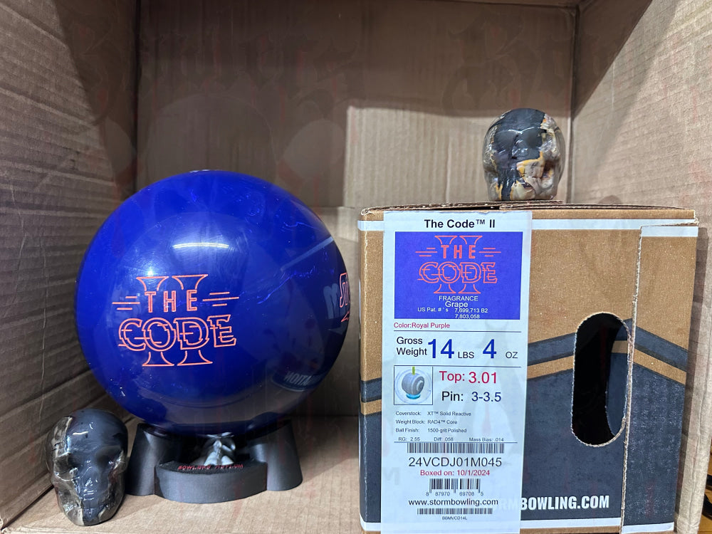 Storm The Code II 14 lbs - Bowlers Asylum - World Elite Bowling - SRGBBFS - Storm Bowling - Roto Grip Bowling - 900 Global Bowling - Motiv Bowling - Track Bowling - Brunswick Bowling - Radical Bowling - Ebonite Bowling - DV8 Bowling - Columbia 300 Bowling - Hammer Bowling