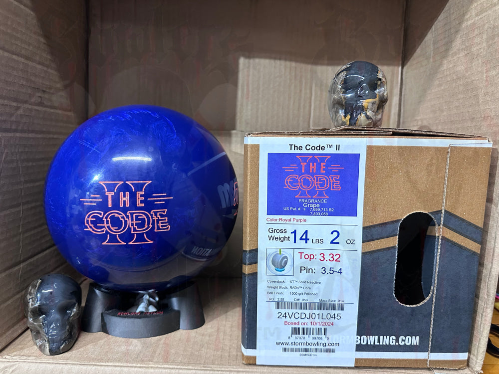 Storm The Code II 14 lbs - Bowlers Asylum - World Elite Bowling - SRGBBFS - Storm Bowling - Roto Grip Bowling - 900 Global Bowling - Motiv Bowling - Track Bowling - Brunswick Bowling - Radical Bowling - Ebonite Bowling - DV8 Bowling - Columbia 300 Bowling - Hammer Bowling