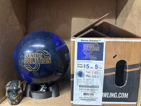 Storm Genius Solution 15 lbs - Bowlers Asylum - World Elite Bowling - SRGBBFS - Storm Bowling - Roto Grip Bowling - 900 Global Bowling - Motiv Bowling - Track Bowling - Brunswick Bowling - Radical Bowling - Ebonite Bowling - DV8 Bowling - Columbia 300 Bowling - Hammer Bowling