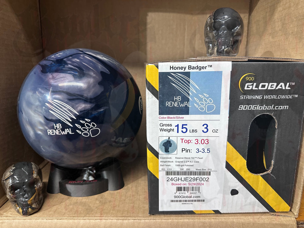 900 Global HB Renew 15 lbs - Bowlers Asylum - World Elite Bowling - SRGBBFS - Storm Bowling - Roto Grip Bowling - 900 Global Bowling - Motiv Bowling - Track Bowling - Brunswick Bowling - Radical Bowling - Ebonite Bowling - DV8 Bowling - Columbia 300 Bowling - Hammer Bowling