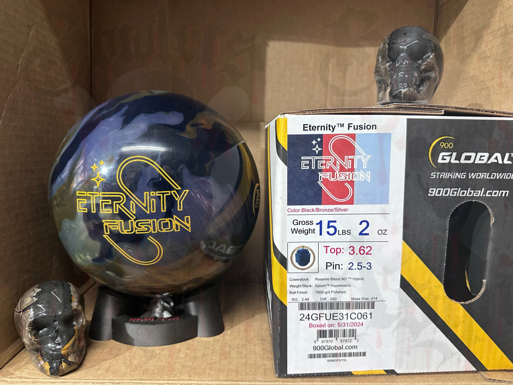 900 Global Eternity Fusion 15 lbs - Bowlers Asylum - World Elite Bowling - SRGBBFS - Storm Bowling - Roto Grip Bowling - 900 Global Bowling - Motiv Bowling - Track Bowling - Brunswick Bowling - Radical Bowling - Ebonite Bowling - DV8 Bowling - Columbia 300 Bowling - Hammer Bowling