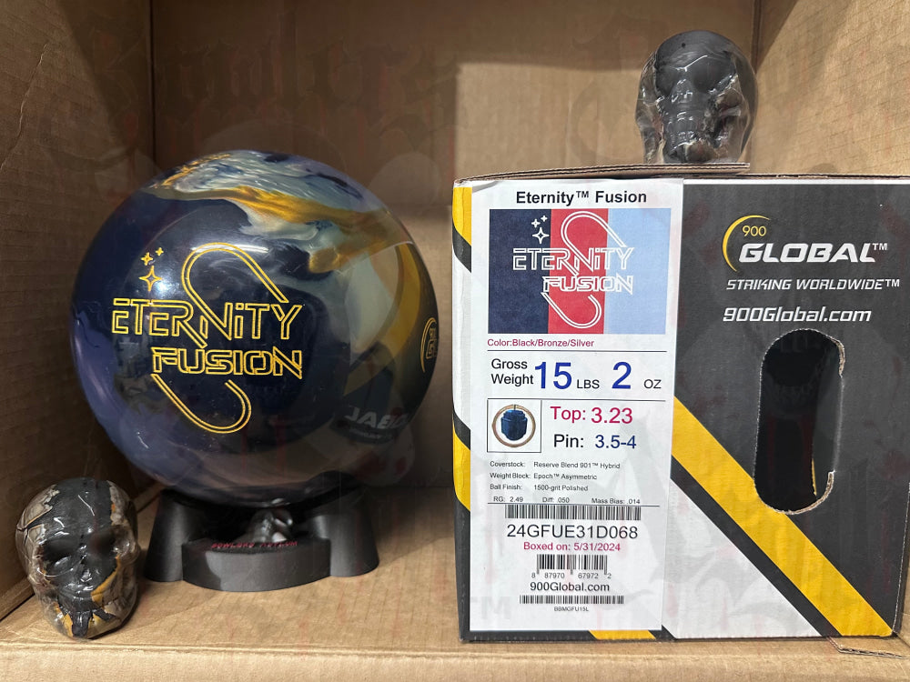 900 Global Eternity Fusion 15 lbs - Bowlers Asylum - World Elite Bowling - SRGBBFS - Storm Bowling - Roto Grip Bowling - 900 Global Bowling - Motiv Bowling - Track Bowling - Brunswick Bowling - Radical Bowling - Ebonite Bowling - DV8 Bowling - Columbia 300 Bowling - Hammer Bowling