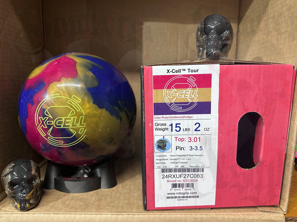 Roto Grip X-Cell Tour 15 lbs - Bowlers Asylum - World Elite Bowling - SRGBBFS - Storm Bowling - Roto Grip Bowling - 900 Global Bowling - Motiv Bowling - Track Bowling - Brunswick Bowling - Radical Bowling - Ebonite Bowling - DV8 Bowling - Columbia 300 Bowling - Hammer Bowling