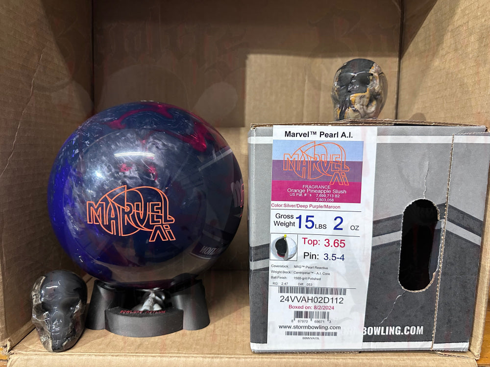 Storm Marvel Pearl AI 15 lbs - Bowlers Asylum - World Elite Bowling - SRGBBFS - Storm Bowling - Roto Grip Bowling - 900 Global Bowling - Motiv Bowling - Track Bowling - Brunswick Bowling - Radical Bowling - Ebonite Bowling - DV8 Bowling - Columbia 300 Bowling - Hammer Bowling