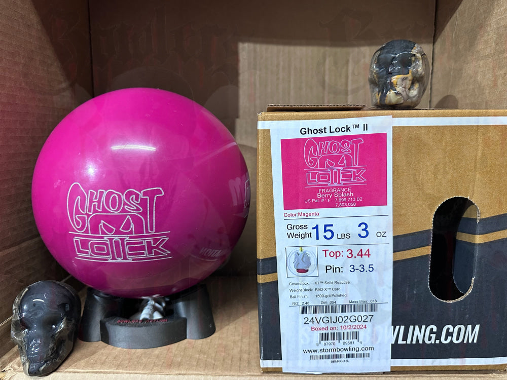 Storm Ghost Lock 2 15 lbs - Bowlers Asylum - World Elite Bowling - SRGBBFS - Storm Bowling - Roto Grip Bowling - 900 Global Bowling - Motiv Bowling - Track Bowling - Brunswick Bowling - Radical Bowling - Ebonite Bowling - DV8 Bowling - Columbia 300 Bowling - Hammer Bowling