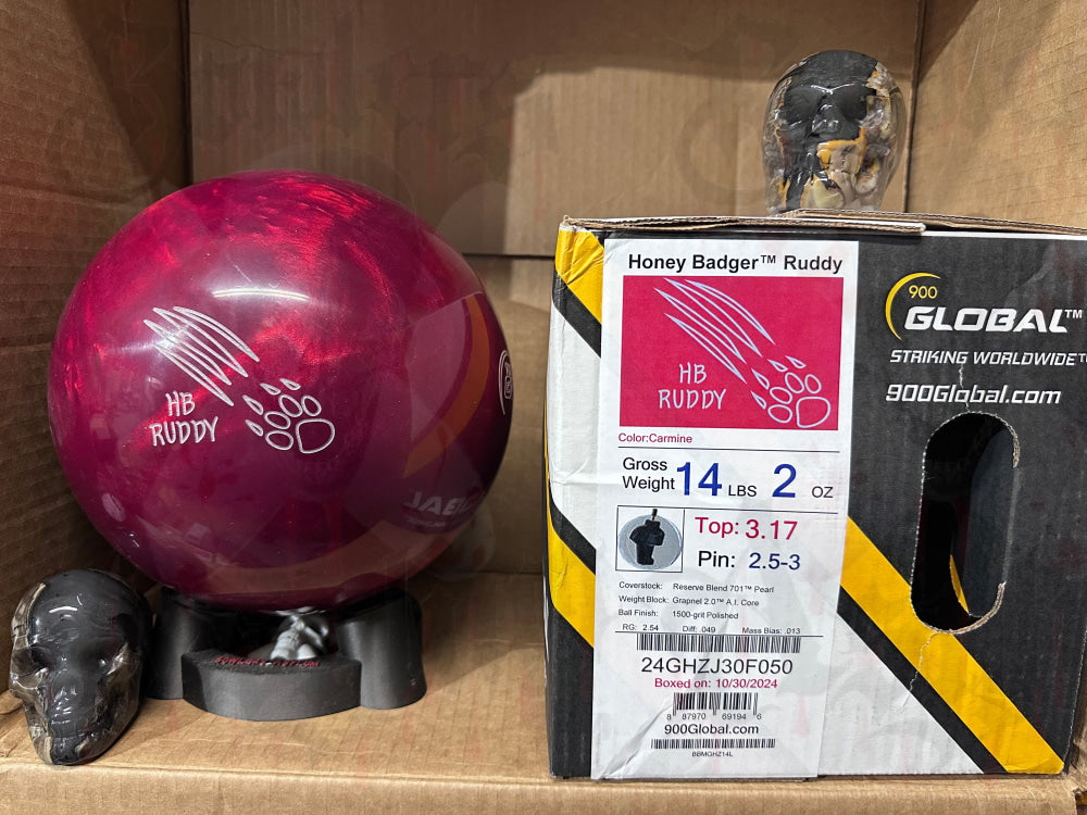 900 Global HB Ruddy 14 lbs - Bowlers Asylum - World Elite Bowling - SRGBBFS - Storm Bowling - Roto Grip Bowling - 900 Global Bowling - Motiv Bowling - Track Bowling - Brunswick Bowling - Radical Bowling - Ebonite Bowling - DV8 Bowling - Columbia 300 Bowling - Hammer Bowling