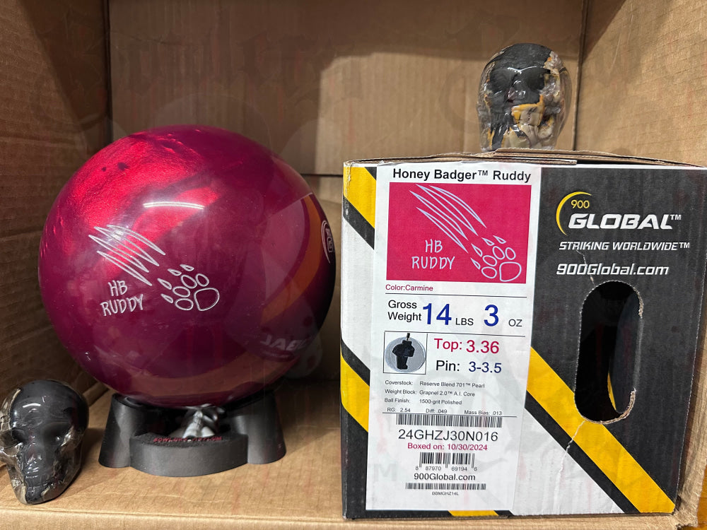 900 Global HB Ruddy 14 lbs - Bowlers Asylum - World Elite Bowling - SRGBBFS - Storm Bowling - Roto Grip Bowling - 900 Global Bowling - Motiv Bowling - Track Bowling - Brunswick Bowling - Radical Bowling - Ebonite Bowling - DV8 Bowling - Columbia 300 Bowling - Hammer Bowling