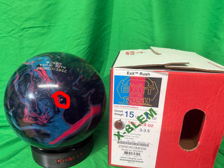 Roto Grip Exit Rush 15 lbs X-Blem - Bowlers Asylum - World Elite Bowling - SRGBBFS - Storm Bowling - Roto Grip Bowling - 900 Global Bowling - Motiv Bowling - Track Bowling - Brunswick Bowling - Radical Bowling - Ebonite Bowling - DV8 Bowling - Columbia 300 Bowling - Hammer Bowling