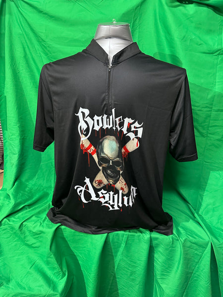 Bowlers Asylum Black Sash Zip Jersey - Bowlers Asylum - World Elite Bowling - SRGBBFS - Storm Bowling - Roto Grip Bowling - 900 Global Bowling - Motiv Bowling - Track Bowling - Brunswick Bowling - Radical Bowling - Ebonite Bowling - DV8 Bowling - Columbia 300 Bowling - Hammer Bowling