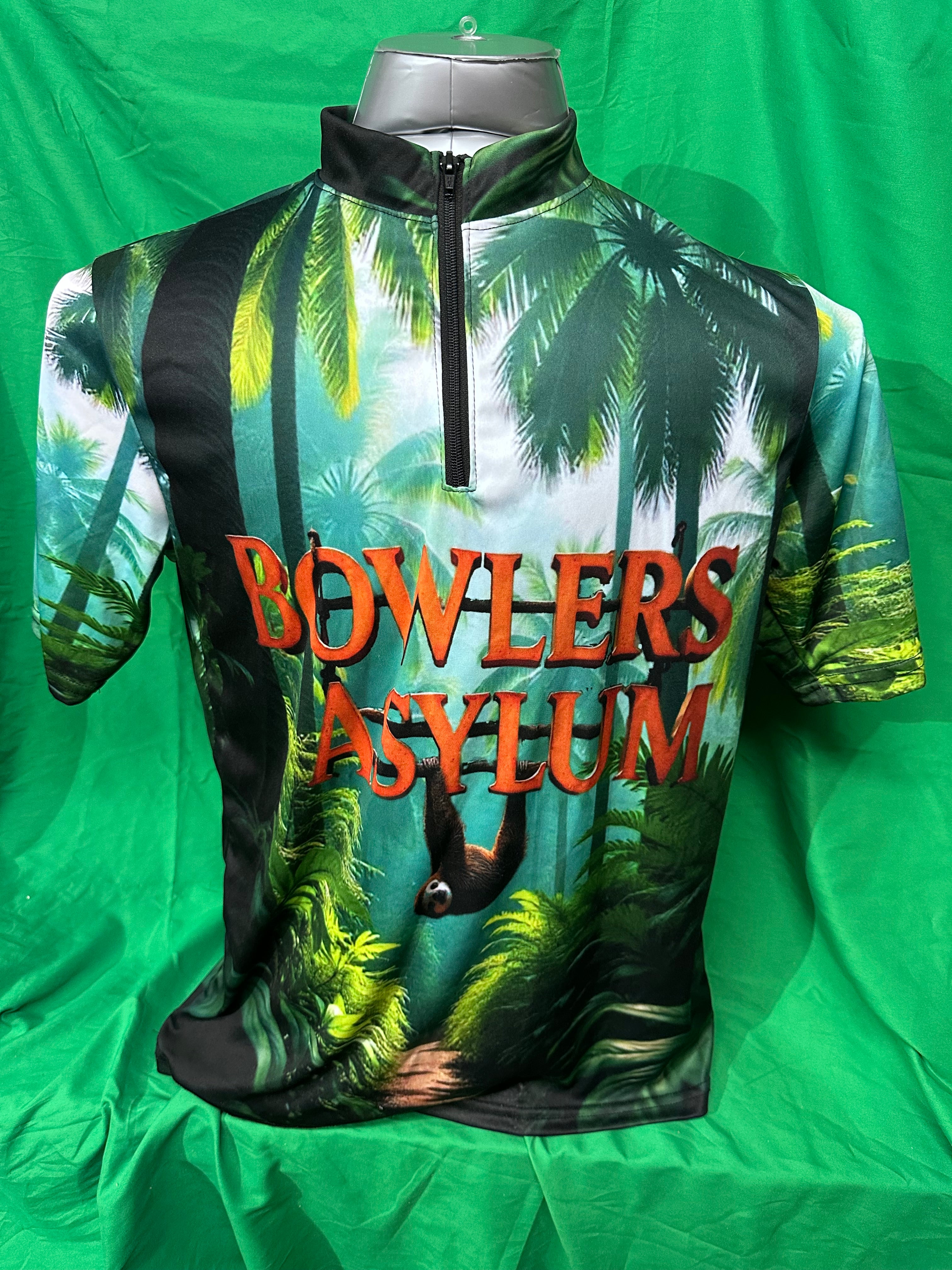 Bowlers Asylum Sloth Jungle Sash Zip Jersey - Bowlers Asylum - World Elite Bowling - SRGBBFS - Storm Bowling - Roto Grip Bowling - 900 Global Bowling - Motiv Bowling - Track Bowling - Brunswick Bowling - Radical Bowling - Ebonite Bowling - DV8 Bowling - Columbia 300 Bowling - Hammer Bowling