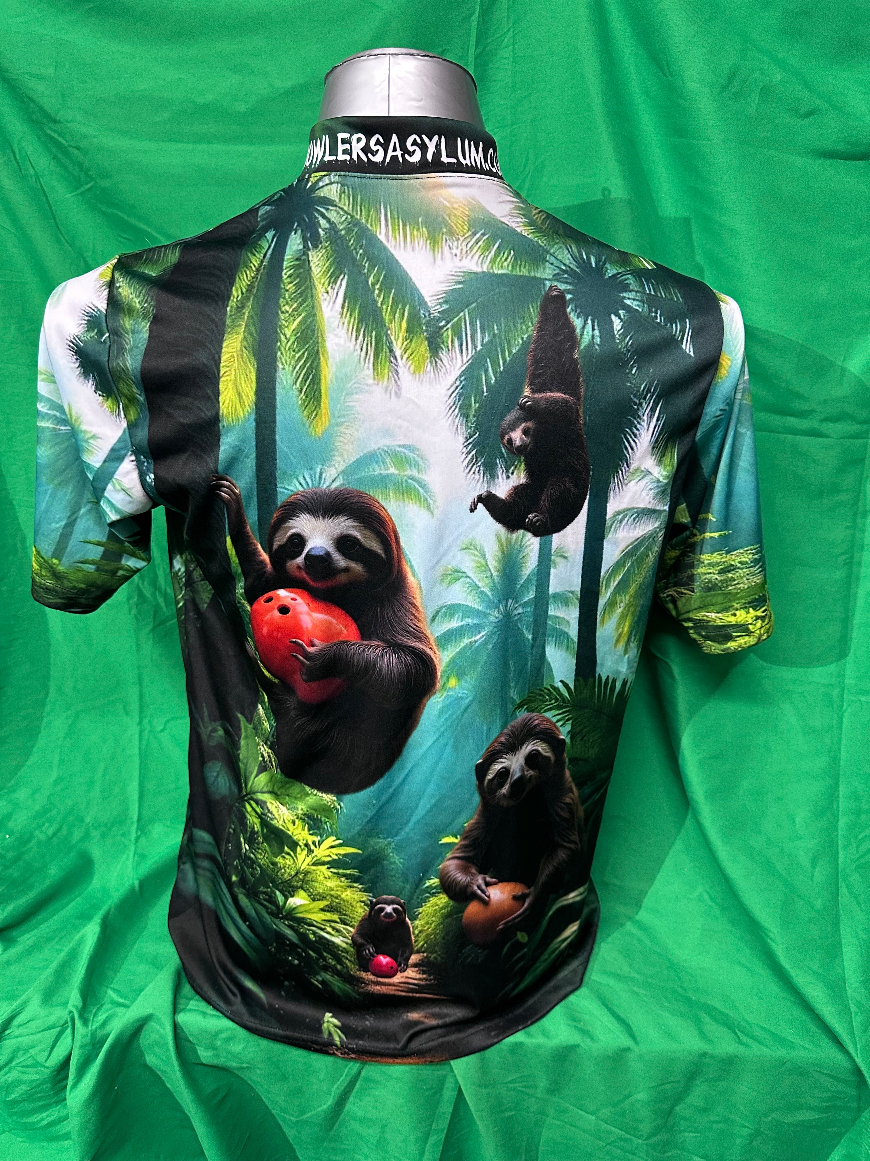 Bowlers Asylum Sloth Jungle Sash Zip Jersey - Bowlers Asylum - World Elite Bowling - SRGBBFS - Storm Bowling - Roto Grip Bowling - 900 Global Bowling - Motiv Bowling - Track Bowling - Brunswick Bowling - Radical Bowling - Ebonite Bowling - DV8 Bowling - Columbia 300 Bowling - Hammer Bowling