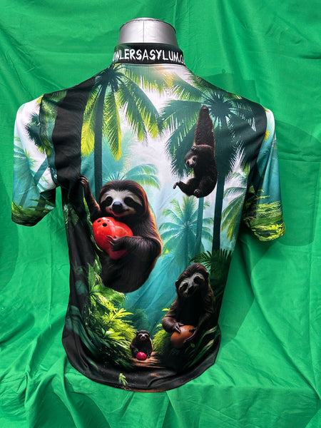 Bowlers Asylum Sloth Jungle Sash Zip Jersey - Bowlers Asylum - World Elite Bowling - SRGBBFS - Storm Bowling - Roto Grip Bowling - 900 Global Bowling - Motiv Bowling - Track Bowling - Brunswick Bowling - Radical Bowling - Ebonite Bowling - DV8 Bowling - Columbia 300 Bowling - Hammer Bowling