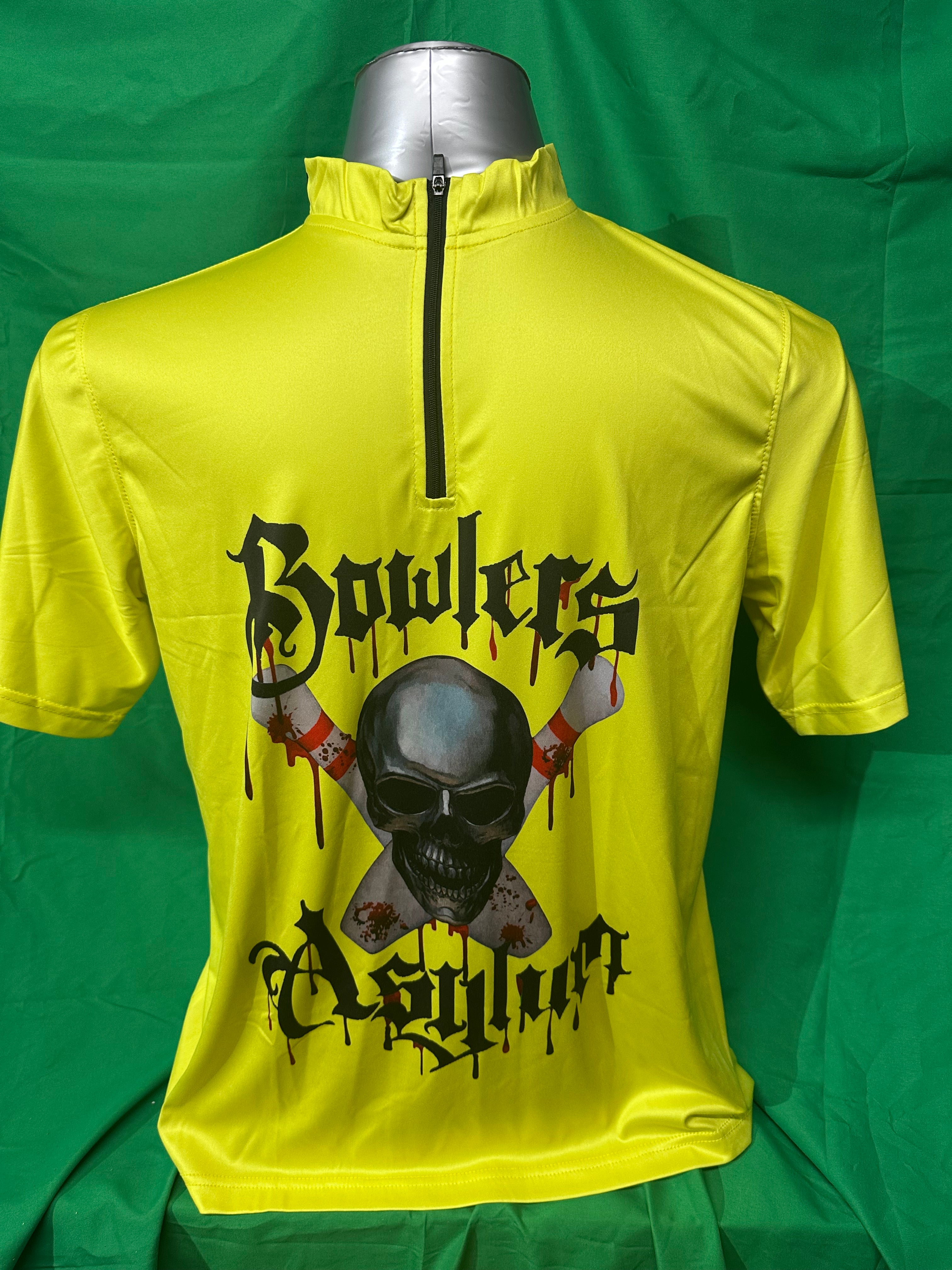 Bowlers Asylum Yellow Sash Zip Jersey - Bowlers Asylum - World Elite Bowling - SRGBBFS - Storm Bowling - Roto Grip Bowling - 900 Global Bowling - Motiv Bowling - Track Bowling - Brunswick Bowling - Radical Bowling - Ebonite Bowling - DV8 Bowling - Columbia 300 Bowling - Hammer Bowling