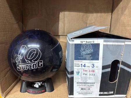 Storm IQ Super G 14 lbs - Bowlers Asylum - World Elite Bowling - SRGBBFS - Storm Bowling - Roto Grip Bowling - 900 Global Bowling - Motiv Bowling - Track Bowling - Brunswick Bowling - Radical Bowling - Ebonite Bowling - DV8 Bowling - Columbia 300 Bowling - Hammer Bowling