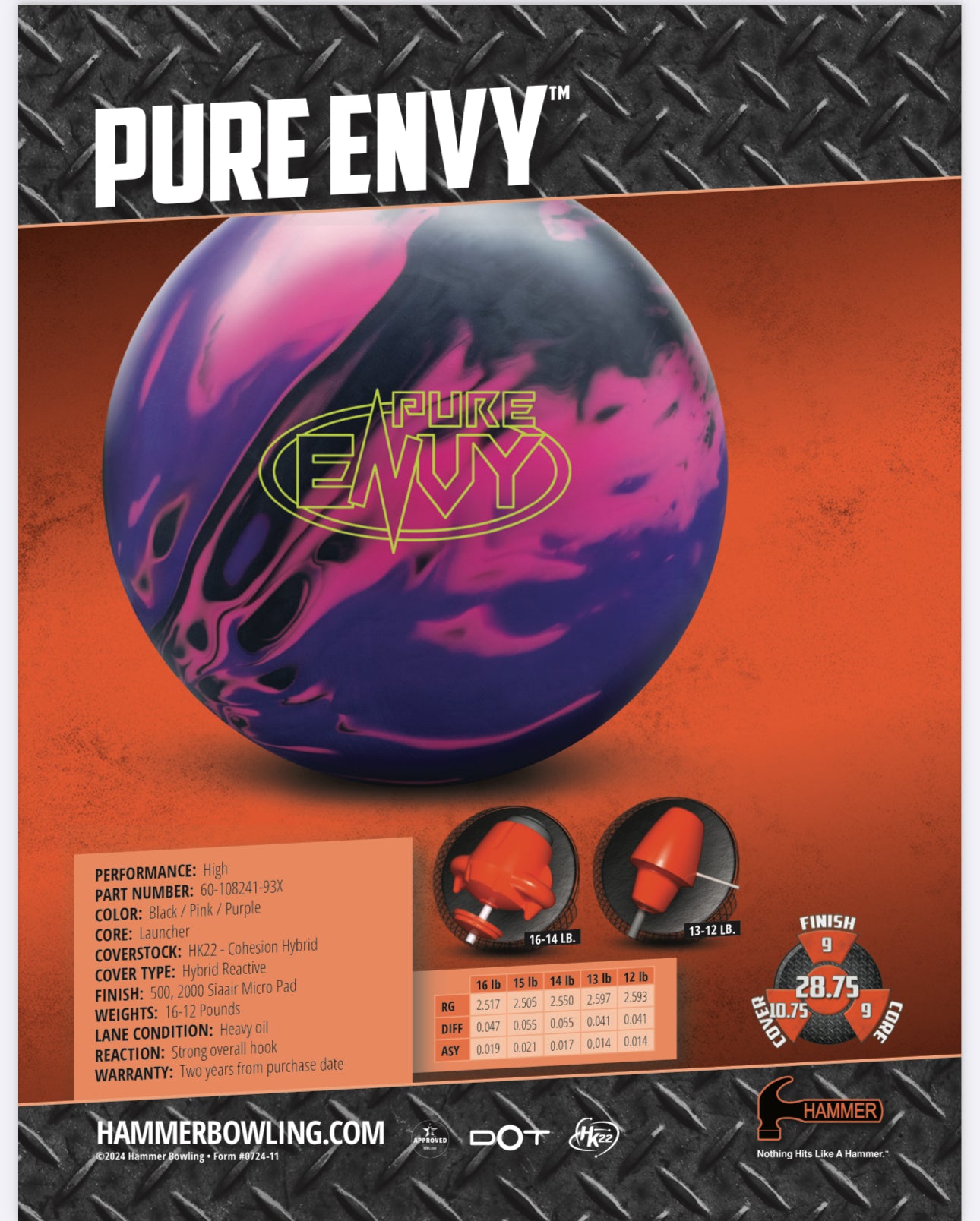 Hammer Pure Envy – Bowlers Asylum Hammer Pure Envy – Bowlers Asylum