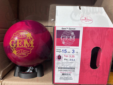 Roto Grip Gem Garnet 15 lbs - Bowlers Asylum - World Elite Bowling - SRGBBFS - Storm Bowling - Roto Grip Bowling - 900 Global Bowling - Motiv Bowling - Track Bowling - Brunswick Bowling - Radical Bowling - Ebonite Bowling - DV8 Bowling - Columbia 300 Bowling - Hammer Bowling