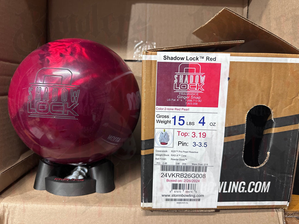 Storm Shadow Lock Red 15 lbs - Bowlers Asylum - World Elite Bowling - SRGBBFS - Storm Bowling - Roto Grip Bowling - 900 Global Bowling - Motiv Bowling - Track Bowling - Brunswick Bowling - Radical Bowling - Ebonite Bowling - DV8 Bowling - Columbia 300 Bowling - Hammer Bowling