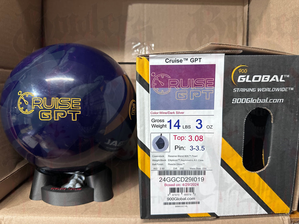 wakuクルーズGPT 15p2os 超美品　900グローバル 900 Global Cruise GPT Overseas Bowling Ball + FREE SHIPPING