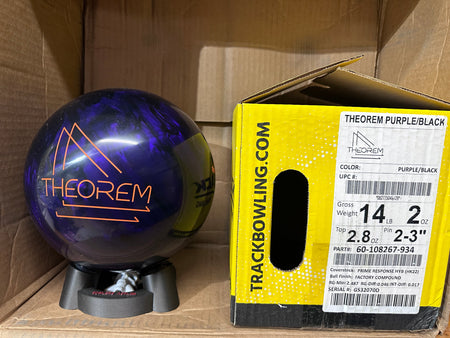 Track Theorem Purple/Black 14 lbs - Bowlers Asylum - World Elite Bowling - SRGBBFS - Storm Bowling - Roto Grip Bowling - 900 Global Bowling - Motiv Bowling - Track Bowling - Brunswick Bowling - Radical Bowling - Ebonite Bowling - DV8 Bowling - Columbia 300 Bowling - Hammer Bowling