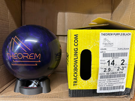 Track Theorem Purple/Black 14 lbs - Bowlers Asylum - World Elite Bowling - SRGBBFS - Storm Bowling - Roto Grip Bowling - 900 Global Bowling - Motiv Bowling - Track Bowling - Brunswick Bowling - Radical Bowling - Ebonite Bowling - DV8 Bowling - Columbia 300 Bowling - Hammer Bowling