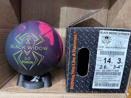 Hammer Black Widow 3.0 Poison Black/Burgandy 14 lbs - Bowlers Asylum - World Elite Bowling - SRGBBFS - Storm Bowling - Roto Grip Bowling - 900 Global Bowling - Motiv Bowling - Track Bowling - Brunswick Bowling - Radical Bowling - Ebonite Bowling - DV8 Bowling - Columbia 300 Bowling - Hammer Bowling