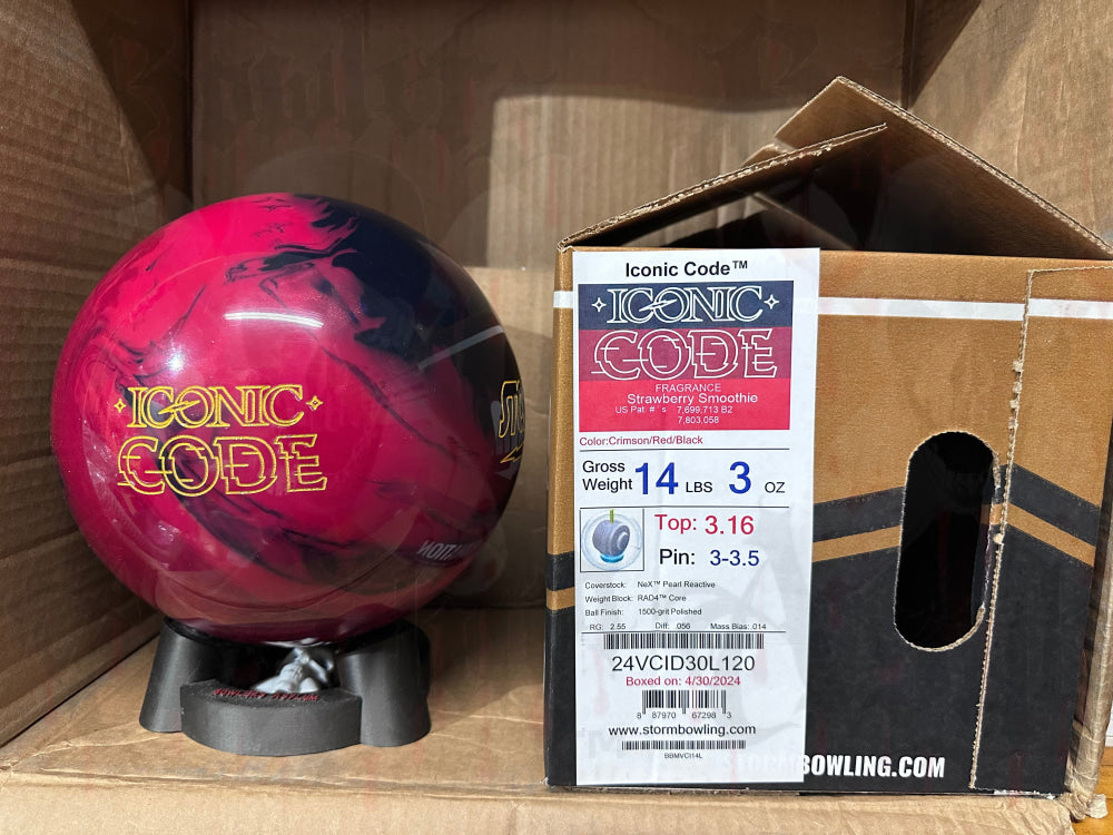 Storm Iconic Code 14 lbs - Bowlers Asylum - World Elite Bowling - SRGBBFS - Storm Bowling - Roto Grip Bowling - 900 Global Bowling - Motiv Bowling - Track Bowling - Brunswick Bowling - Radical Bowling - Ebonite Bowling - DV8 Bowling - Columbia 300 Bowling - Hammer Bowling