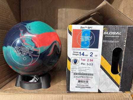 900 Global Zen GPT 14 lbs - Bowlers Asylum - World Elite Bowling - SRGBBFS - Storm Bowling - Roto Grip Bowling - 900 Global Bowling - Motiv Bowling - Track Bowling - Brunswick Bowling - Radical Bowling - Ebonite Bowling - DV8 Bowling - Columbia 300 Bowling - Hammer Bowling