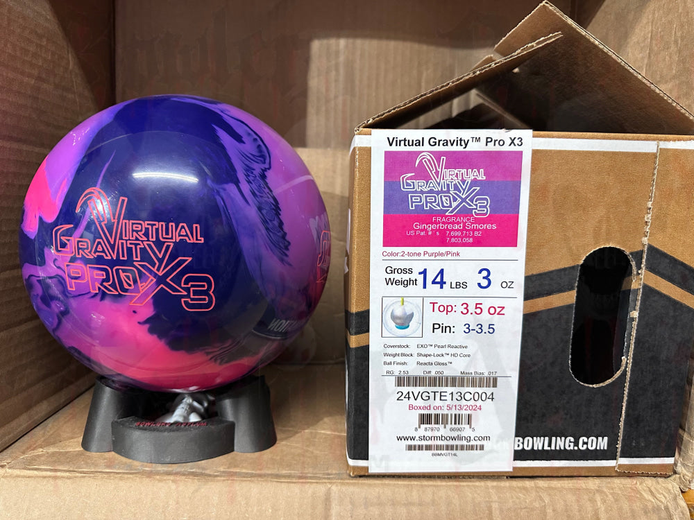 Storm Virtual Gravity Pro X 3 14 lbs - Bowlers Asylum - World Elite Bowling - SRGBBFS - Storm Bowling - Roto Grip Bowling - 900 Global Bowling - Motiv Bowling - Track Bowling - Brunswick Bowling - Radical Bowling - Ebonite Bowling - DV8 Bowling - Columbia 300 Bowling - Hammer Bowling