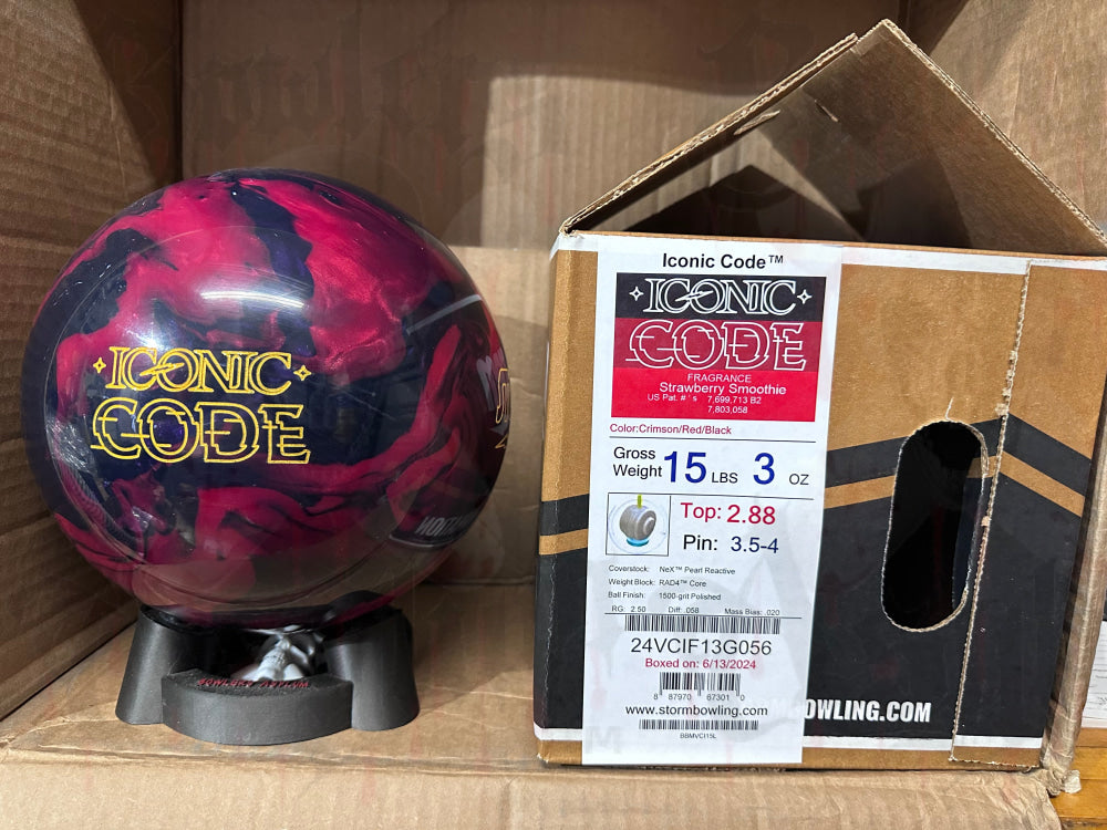 Storm Iconic Code 15 lbs - Bowlers Asylum - World Elite Bowling - SRGBBFS - Storm Bowling - Roto Grip Bowling - 900 Global Bowling - Motiv Bowling - Track Bowling - Brunswick Bowling - Radical Bowling - Ebonite Bowling - DV8 Bowling - Columbia 300 Bowling - Hammer Bowling