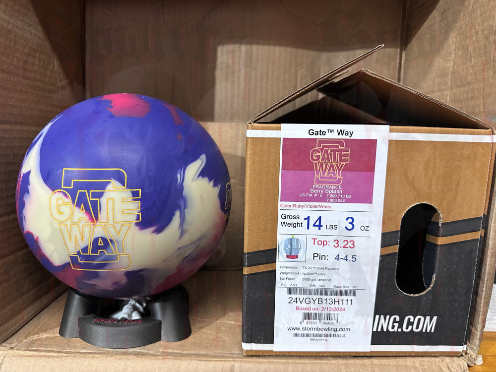 Storm Gate Way 14 lbs - Bowlers Asylum - World Elite Bowling - SRGBBFS - Storm Bowling - Roto Grip Bowling - 900 Global Bowling - Motiv Bowling - Track Bowling - Brunswick Bowling - Radical Bowling - Ebonite Bowling - DV8 Bowling - Columbia 300 Bowling - Hammer Bowling