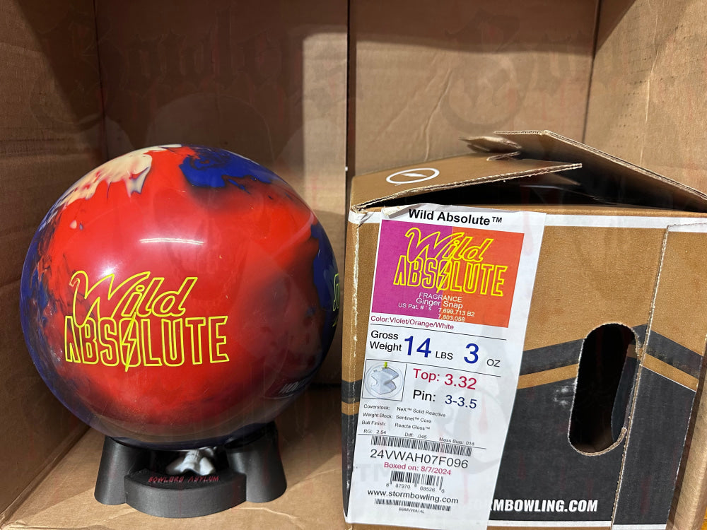 Storm Wild Absolute 14 lbs - Bowlers Asylum - World Elite Bowling - SRGBBFS - Storm Bowling - Roto Grip Bowling - 900 Global Bowling - Motiv Bowling - Track Bowling - Brunswick Bowling - Radical Bowling - Ebonite Bowling - DV8 Bowling - Columbia 300 Bowling - Hammer Bowling