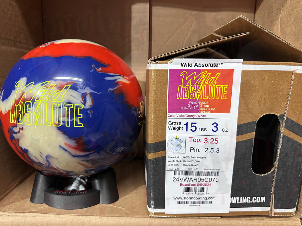 Storm Wild Absolute 15 lbs - Bowlers Asylum - World Elite Bowling - SRGBBFS - Storm Bowling - Roto Grip Bowling - 900 Global Bowling - Motiv Bowling - Track Bowling - Brunswick Bowling - Radical Bowling - Ebonite Bowling - DV8 Bowling - Columbia 300 Bowling - Hammer Bowling