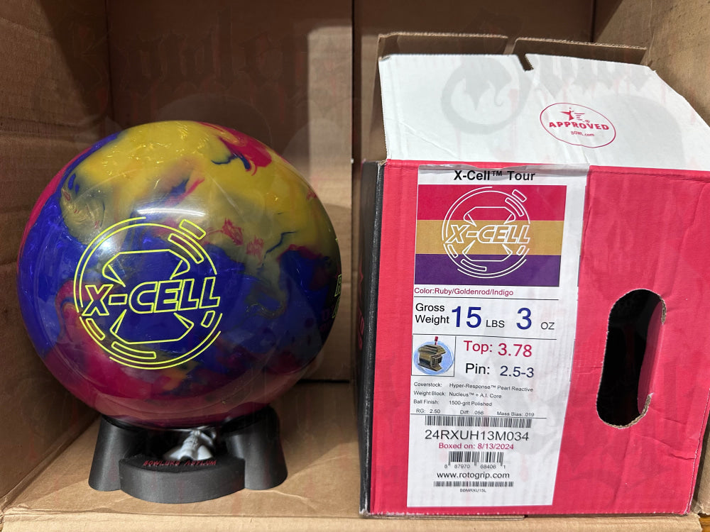 Roto Grip X-Cell Tour 15 lbs - Bowlers Asylum - World Elite Bowling - SRGBBFS - Storm Bowling - Roto Grip Bowling - 900 Global Bowling - Motiv Bowling - Track Bowling - Brunswick Bowling - Radical Bowling - Ebonite Bowling - DV8 Bowling - Columbia 300 Bowling - Hammer Bowling