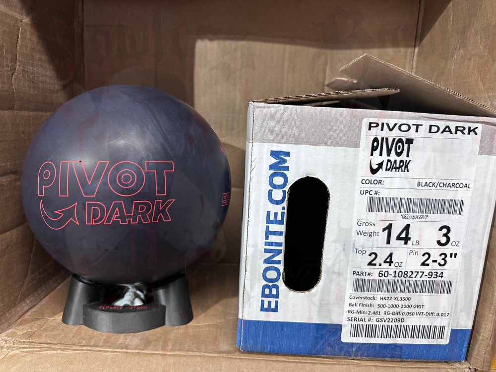 Ebonite Pivot Dark 14 lbs - Bowlers Asylum - World Elite Bowling - SRGBBFS - Storm Bowling - Roto Grip Bowling - 900 Global Bowling - Motiv Bowling - Track Bowling - Brunswick Bowling - Radical Bowling - Ebonite Bowling - DV8 Bowling - Columbia 300 Bowling - Hammer Bowling