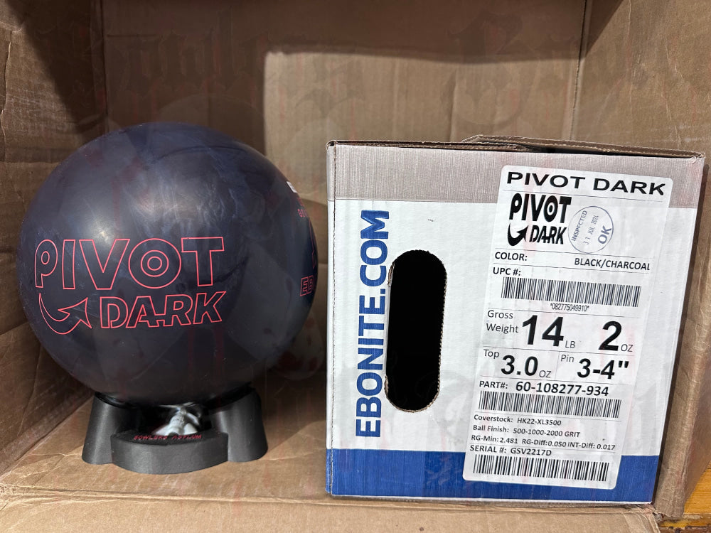 Ebonite Pivot Dark 14 lbs - Bowlers Asylum - World Elite Bowling - SRGBBFS - Storm Bowling - Roto Grip Bowling - 900 Global Bowling - Motiv Bowling - Track Bowling - Brunswick Bowling - Radical Bowling - Ebonite Bowling - DV8 Bowling - Columbia 300 Bowling - Hammer Bowling