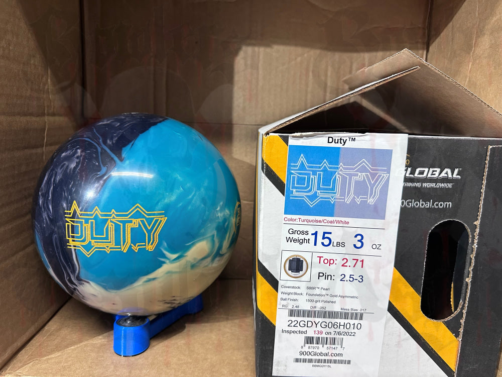 900 Global Duty 15 lbs - Bowlers Asylum - World Elite Bowling - SRGBBFS - Storm Bowling - Roto Grip Bowling - 900 Global Bowling - Motiv Bowling - Track Bowling - Brunswick Bowling - Radical Bowling - Ebonite Bowling - DV8 Bowling - Columbia 300 Bowling - Hammer Bowling