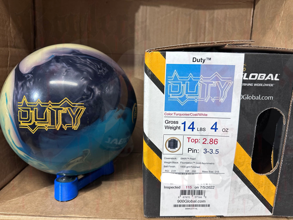 900 Global Duty 14 lbs - Bowlers Asylum - World Elite Bowling - SRGBBFS - Storm Bowling - Roto Grip Bowling - 900 Global Bowling - Motiv Bowling - Track Bowling - Brunswick Bowling - Radical Bowling - Ebonite Bowling - DV8 Bowling - Columbia 300 Bowling - Hammer Bowling