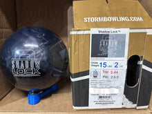 Load image into Gallery viewer, Storm Shadow Lock 15 lbs - Bowlers Asylum - World Elite Bowling - SRGBBFS - Storm Bowling - Roto Grip Bowling - 900 Global Bowling - Motiv Bowling - Track Bowling - Brunswick Bowling - Radical Bowling - Ebonite Bowling - DV8 Bowling - Columbia 300 Bowling - Hammer Bowling
