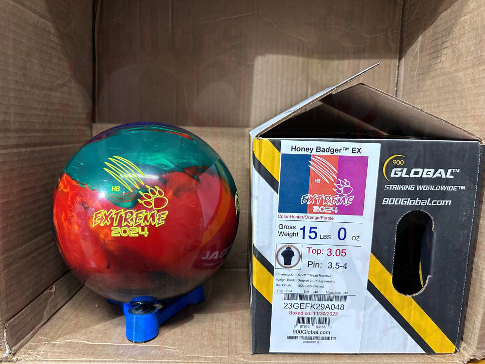 900 Global HB Extreme 2024 15 lbs - Bowlers Asylum - World Elite Bowling - SRGBBFS - Storm Bowling - Roto Grip Bowling - 900 Global Bowling - Motiv Bowling - Track Bowling - Brunswick Bowling - Radical Bowling - Ebonite Bowling - DV8 Bowling - Columbia 300 Bowling - Hammer Bowling