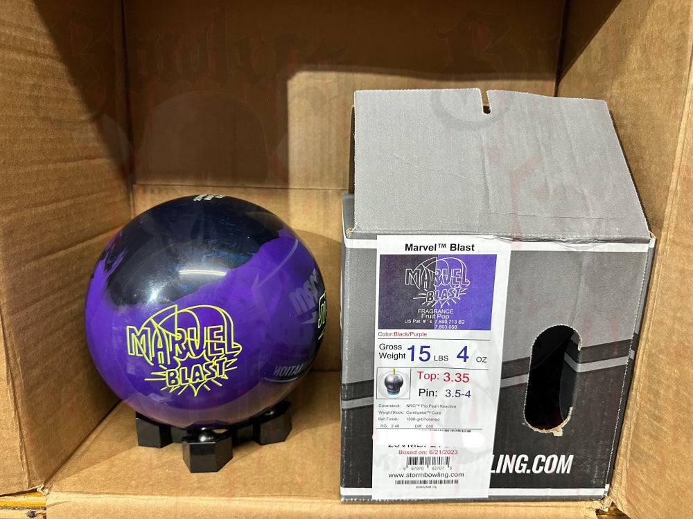 Storm Marvel Maxx Blast 15 lbs - Bowlers Asylum - World Elite Bowling - SRGBBFS - Storm Bowling - Roto Grip Bowling - 900 Global Bowling - Motiv Bowling - Track Bowling - Brunswick Bowling - Radical Bowling - Ebonite Bowling - DV8 Bowling - Columbia 300 Bowling - Hammer Bowling