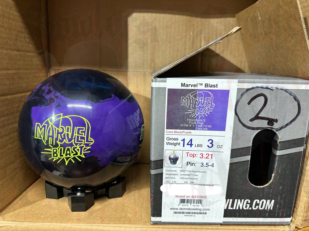 Storm Marvel Maxx Blast 14 lbs - Bowlers Asylum - World Elite Bowling - SRGBBFS - Storm Bowling - Roto Grip Bowling - 900 Global Bowling - Motiv Bowling - Track Bowling - Brunswick Bowling - Radical Bowling - Ebonite Bowling - DV8 Bowling - Columbia 300 Bowling - Hammer Bowling