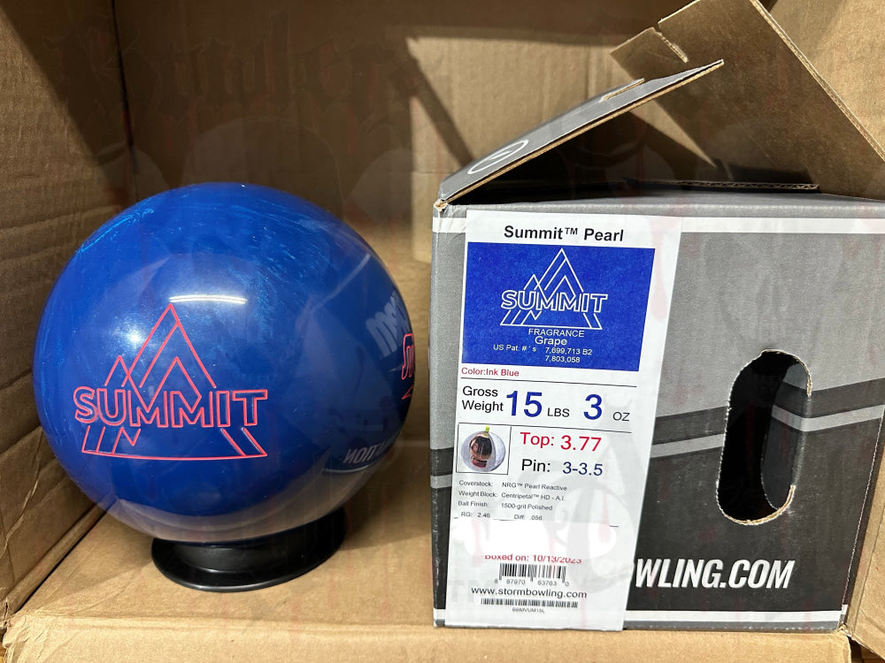 Storm Summit Pearl 15 lbs - Bowlers Asylum - World Elite Bowling - SRGBBFS - Storm Bowling - Roto Grip Bowling - 900 Global Bowling - Motiv Bowling - Track Bowling - Brunswick Bowling - Radical Bowling - Ebonite Bowling - DV8 Bowling - Columbia 300 Bowling - Hammer Bowling