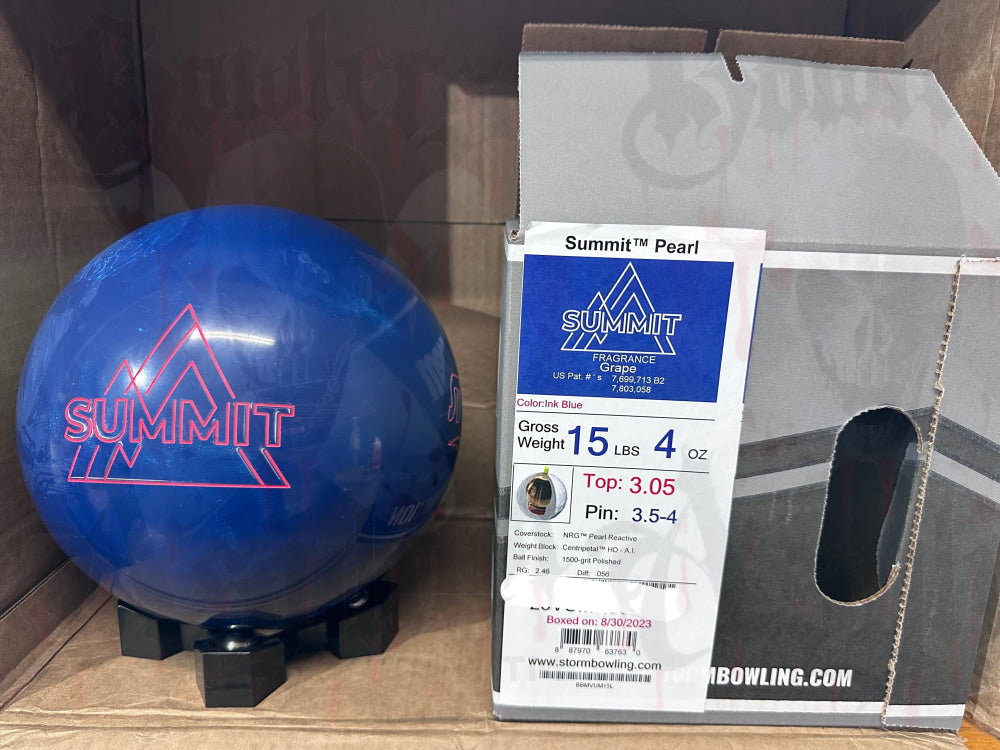 Storm Summit Pearl 15 lbs - Bowlers Asylum - World Elite Bowling - SRGBBFS - Storm Bowling - Roto Grip Bowling - 900 Global Bowling - Motiv Bowling - Track Bowling - Brunswick Bowling - Radical Bowling - Ebonite Bowling - DV8 Bowling - Columbia 300 Bowling - Hammer Bowling